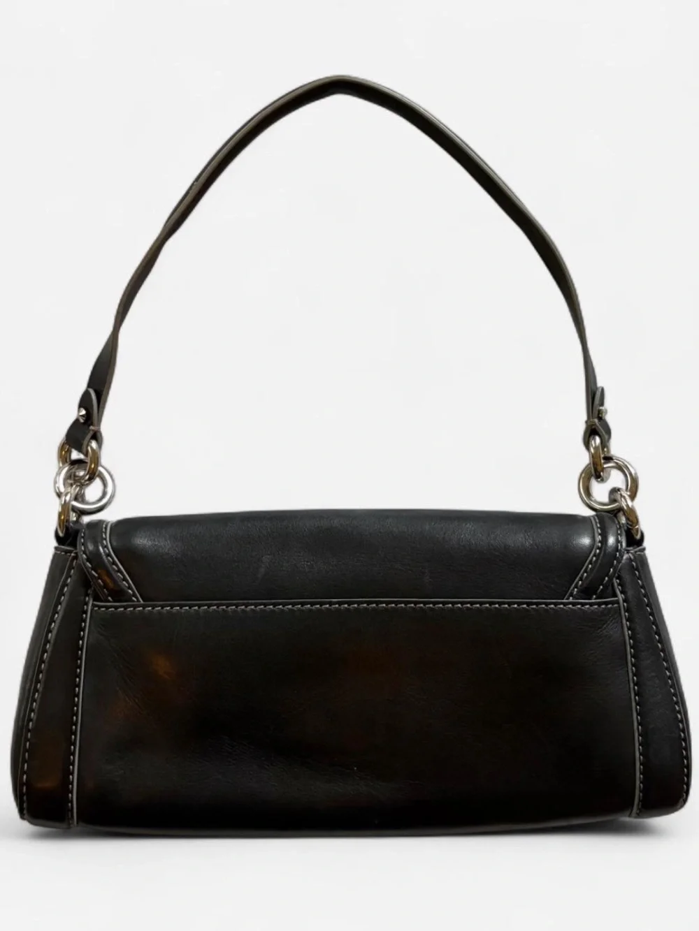 Vintage Cole Haan Black Leather Mini Shoulder Bag <3